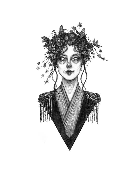Izanami, Japanese Goddess Of Life Death Fine Art Print (5" x 7")