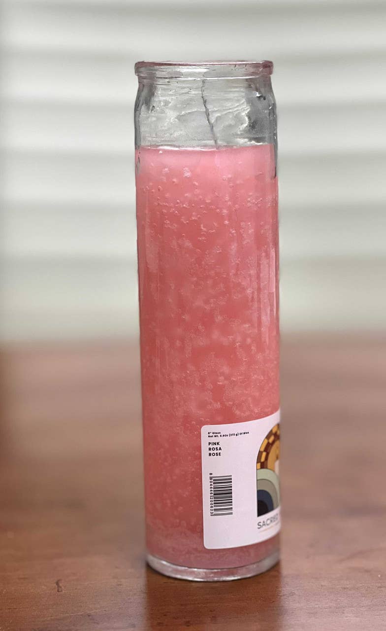 Pink 7-Day Candle (8" x 2")