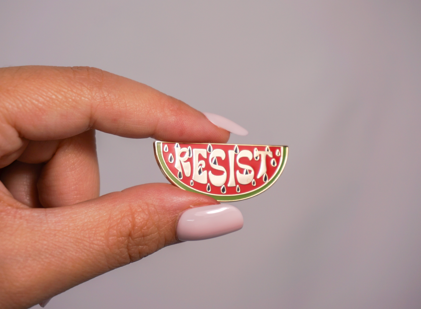 Resist Watermelon Enamel Pin