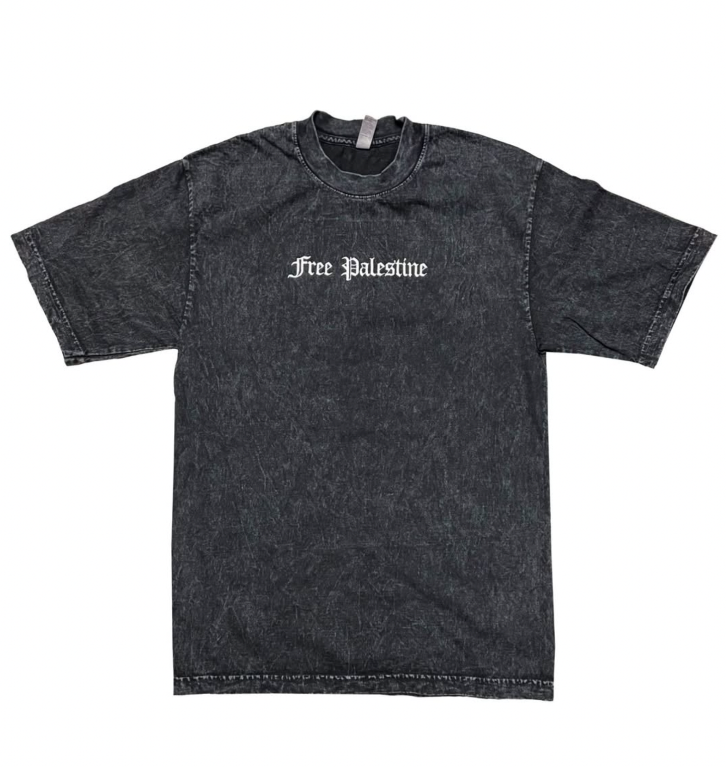 "Free Palestine" Embroidered T-Shirt