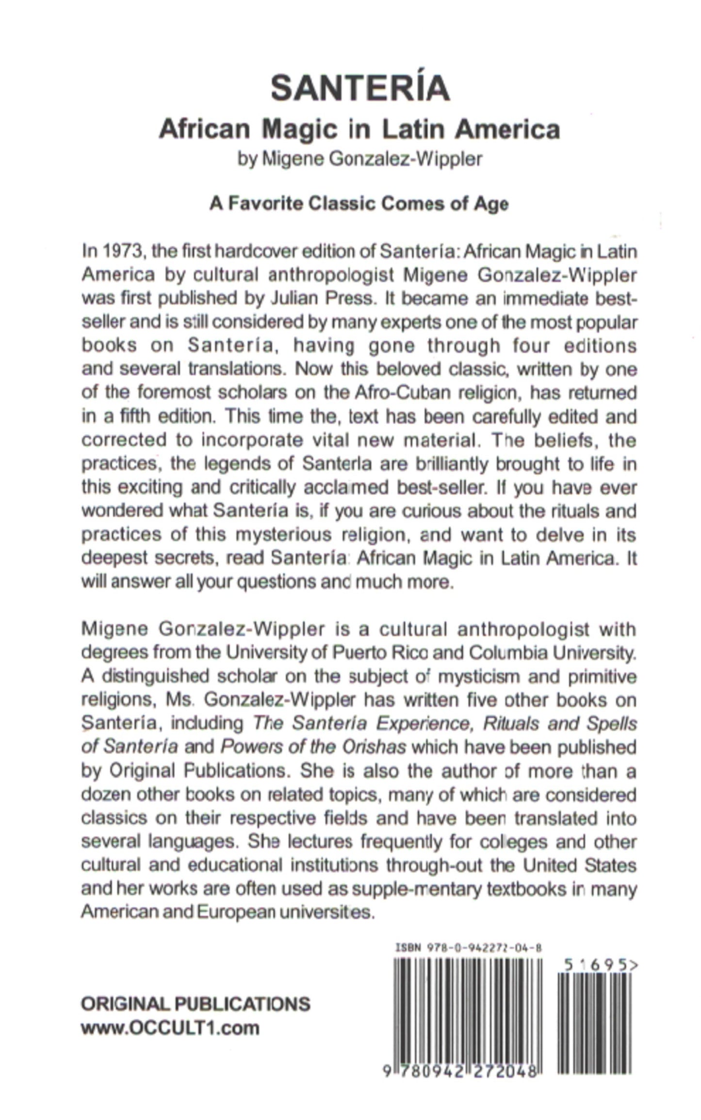 Santería: African Magic in Latin America by Migene González-Wippler (Paperback)
