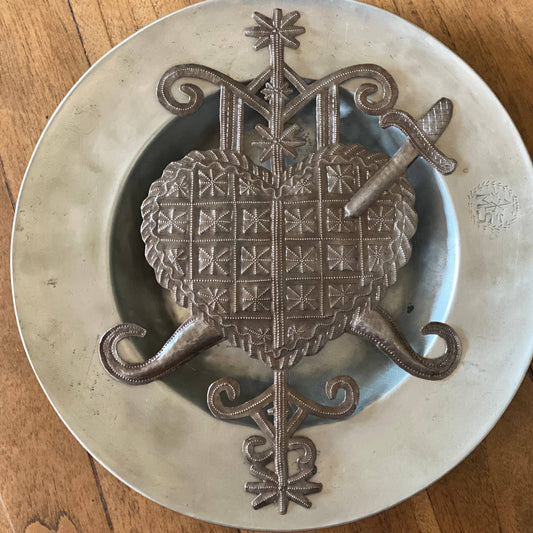 Haitian Voodoo Veve Heart Art (16" x 11.5")