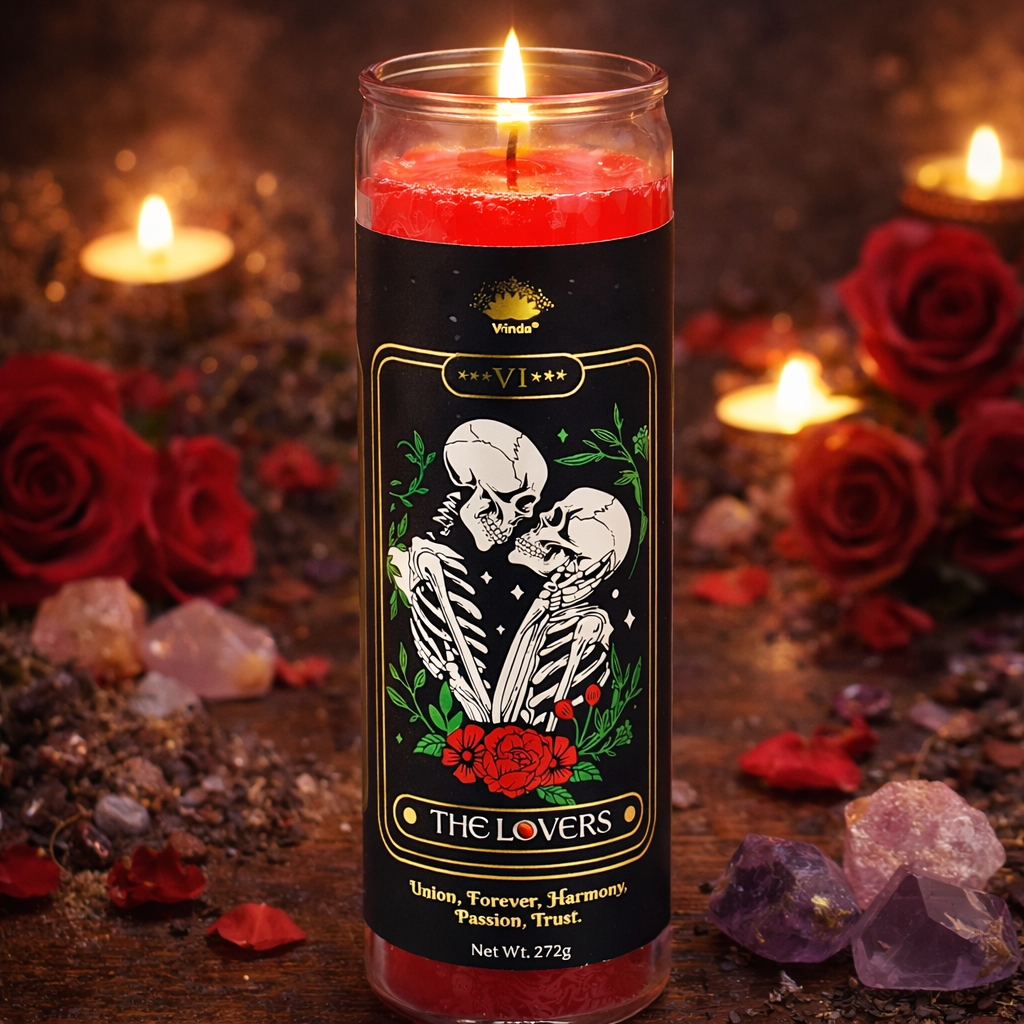 Eternal Lovers Tarot Candle (8" x 2")