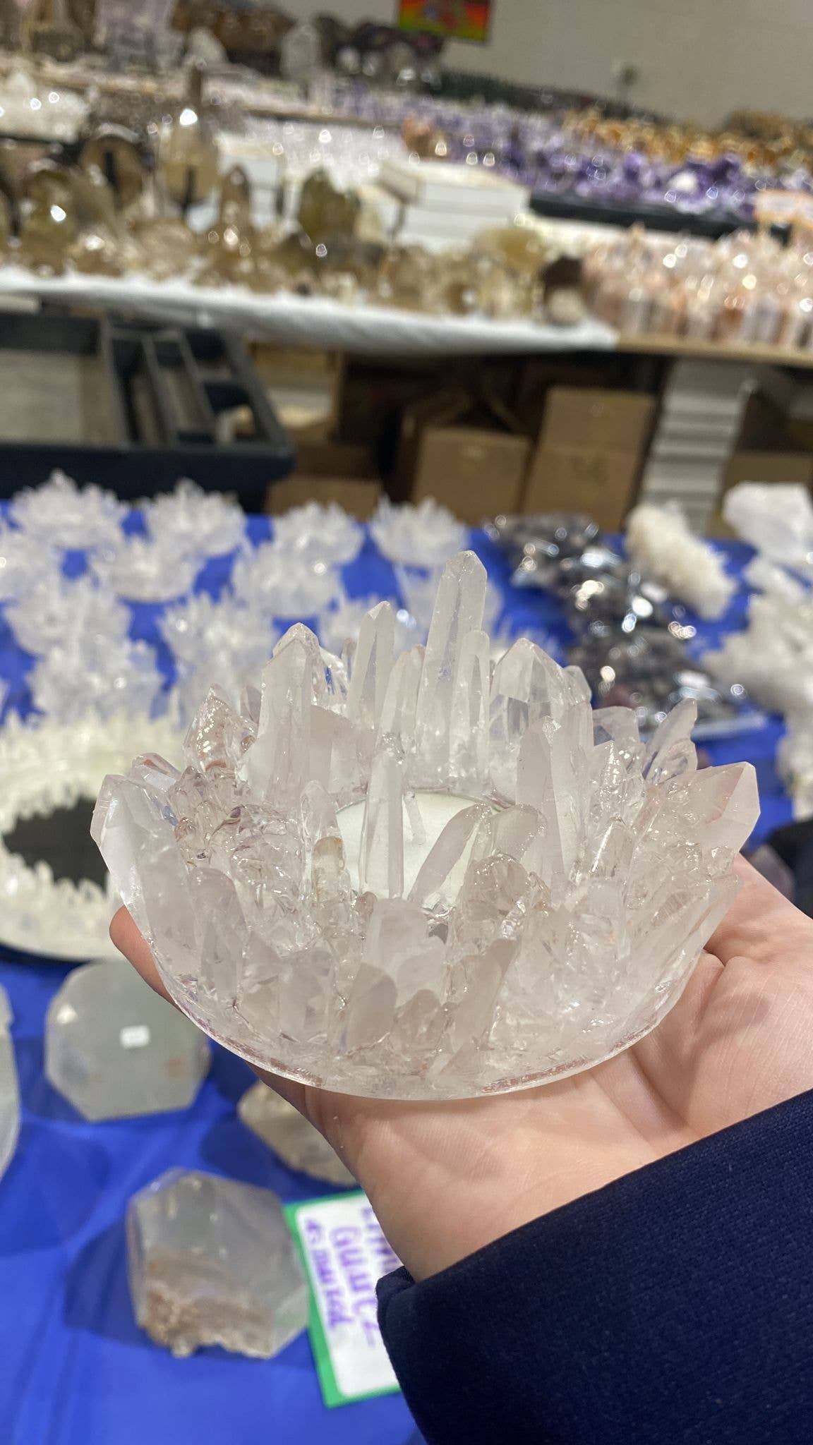 Lemurian Quartz Candle Holder