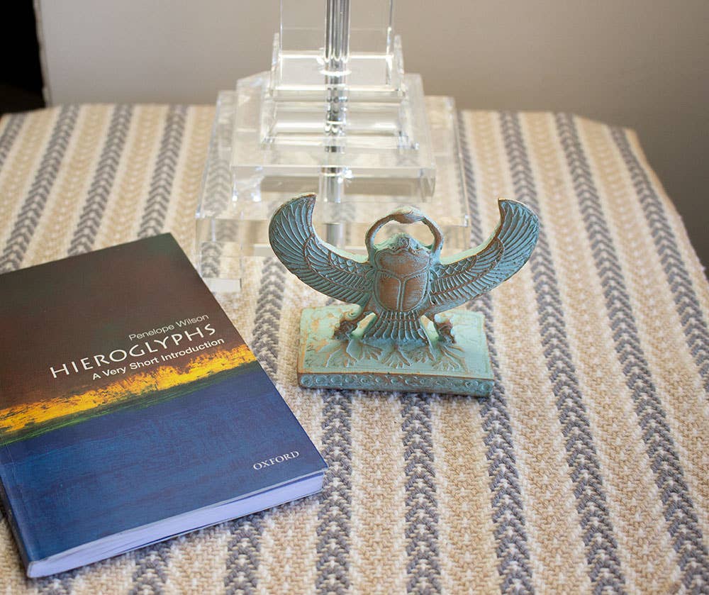 Egyptian Winged Scarab Double Sided Statue (4")
