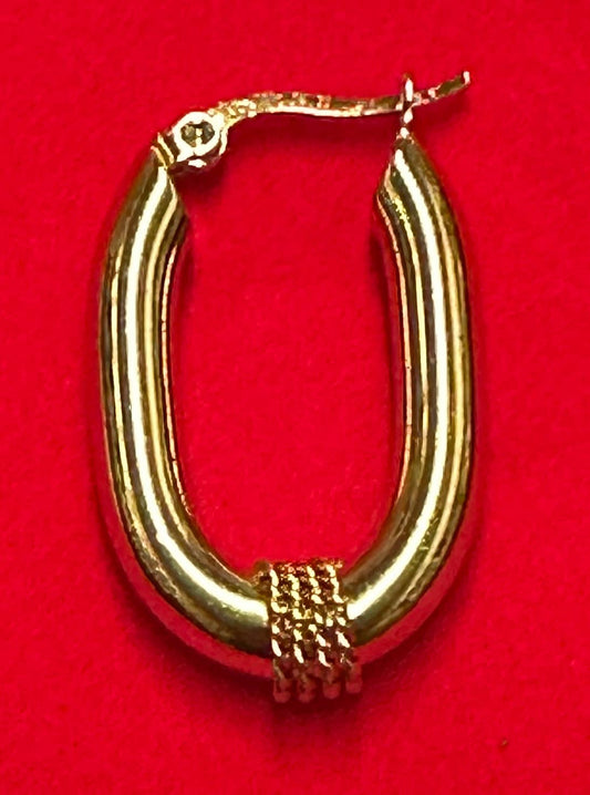 Handcrafted Gold Plated Hoops With Rope Detail