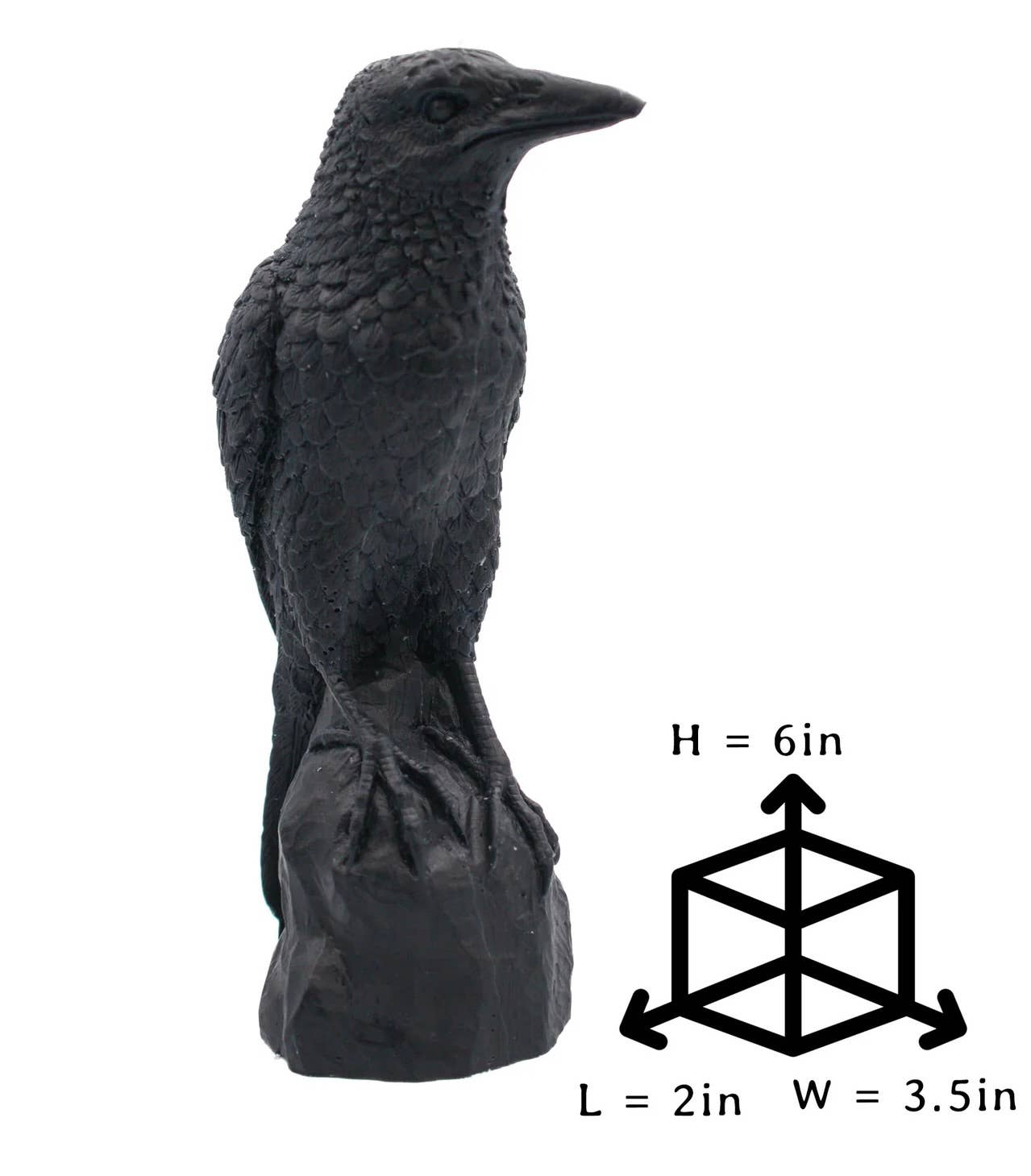 Perched Raven Candle Pillar