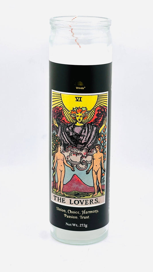 The Lovers Tarot Candle (8" x 2")