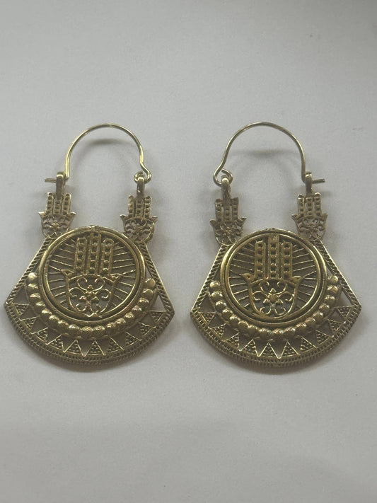 Hamsa Shield Earrings