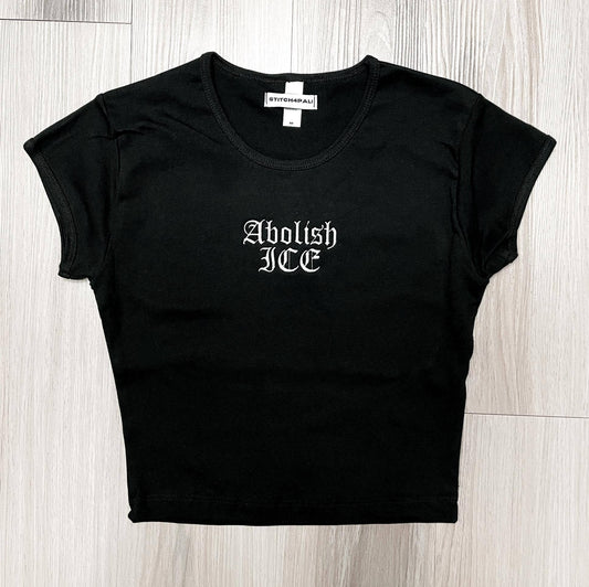 "Abolish Ice" Cropped T-Shirt
