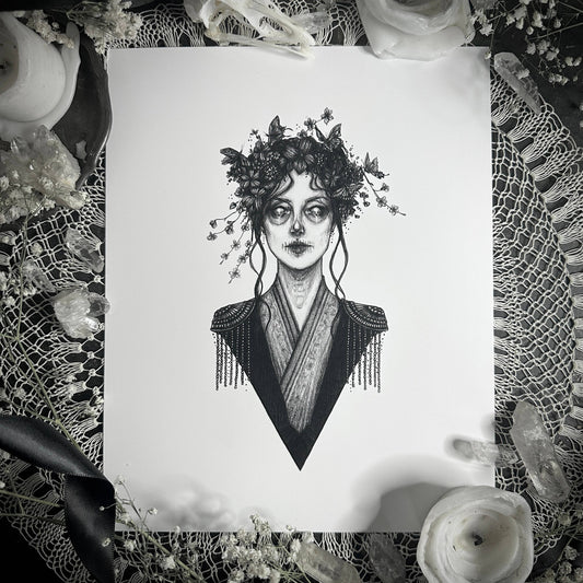 Izanami, Japanese Goddess Of Life Death Fine Art Print (5" x 7")