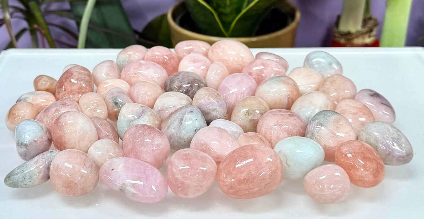 Tumbled/Polished Natural Pink Morganite