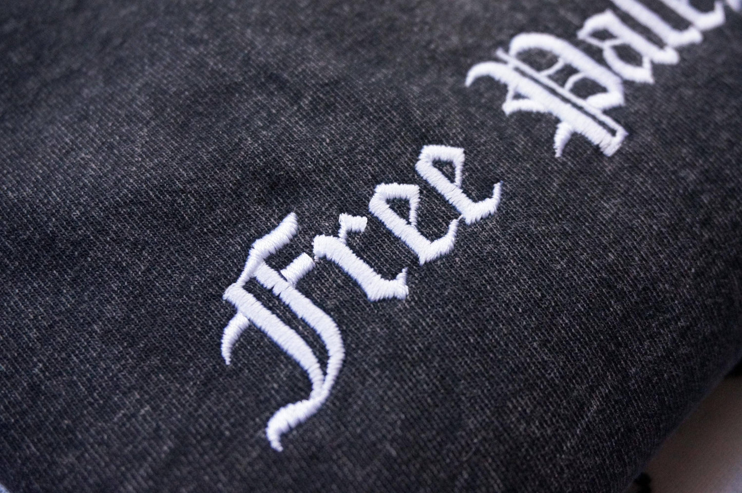 "Free Palestine" Embroidered T-Shirt