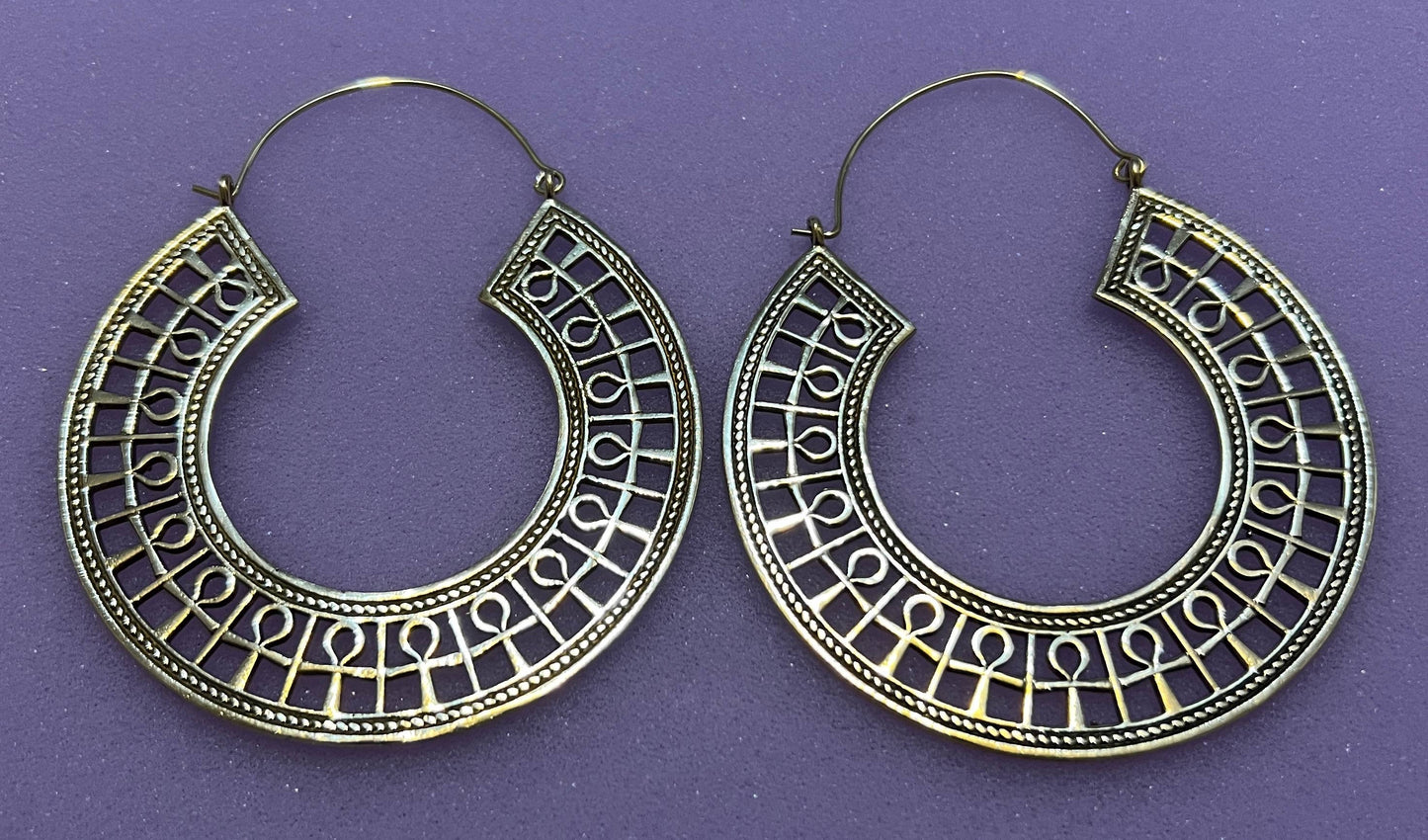 Ankh Hoop Earring (Large)