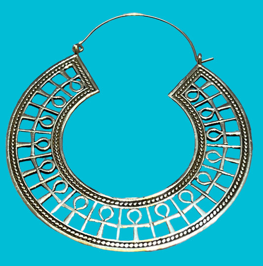 Ankh Hoop Earring (Large)