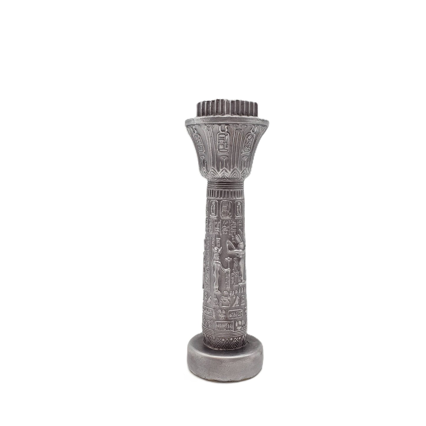 Egyptian Pillar Candlestick Holder (6.5")