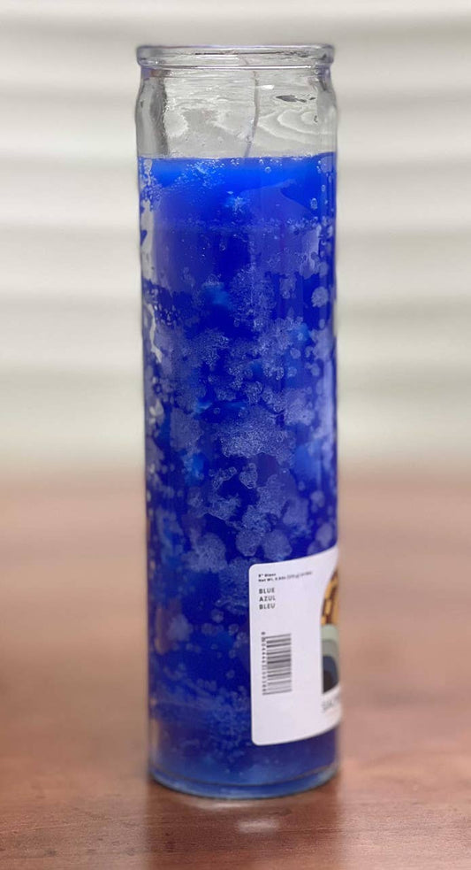 Blue 7-Day Candle (8" x 2")