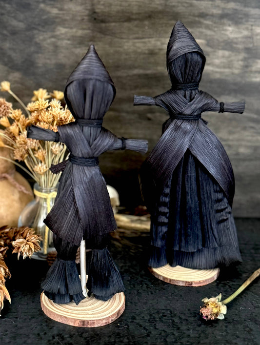 Ritual Corn Husk Doll With Smock And Hood