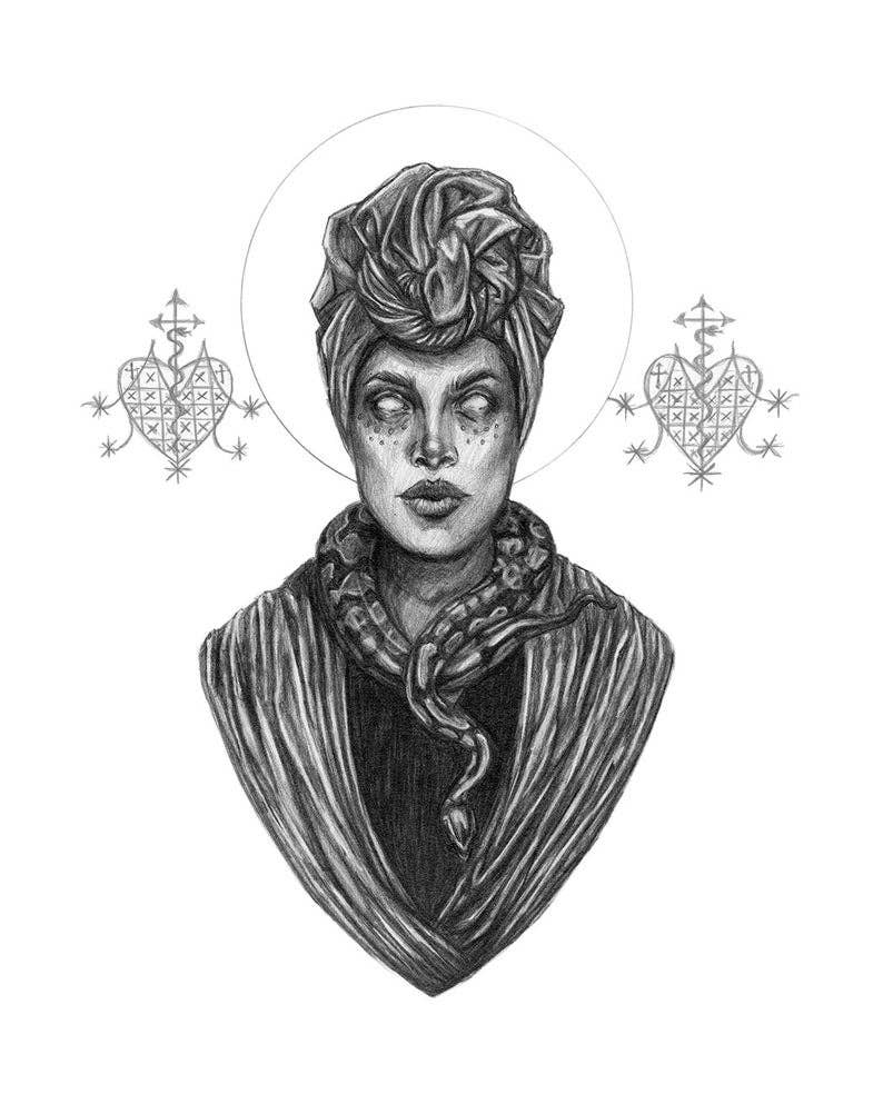Marie Laveau, The Voodoo Queen Fine Art Print (5" x 7")