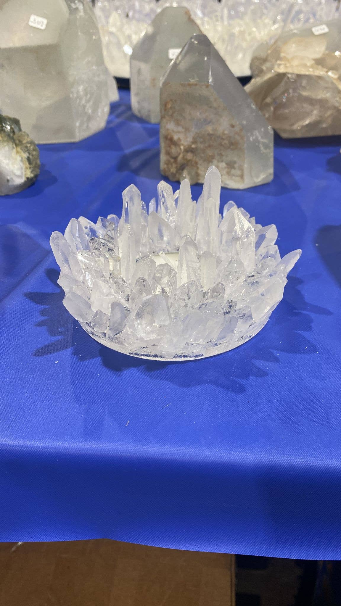 Lemurian Quartz Candle Holder