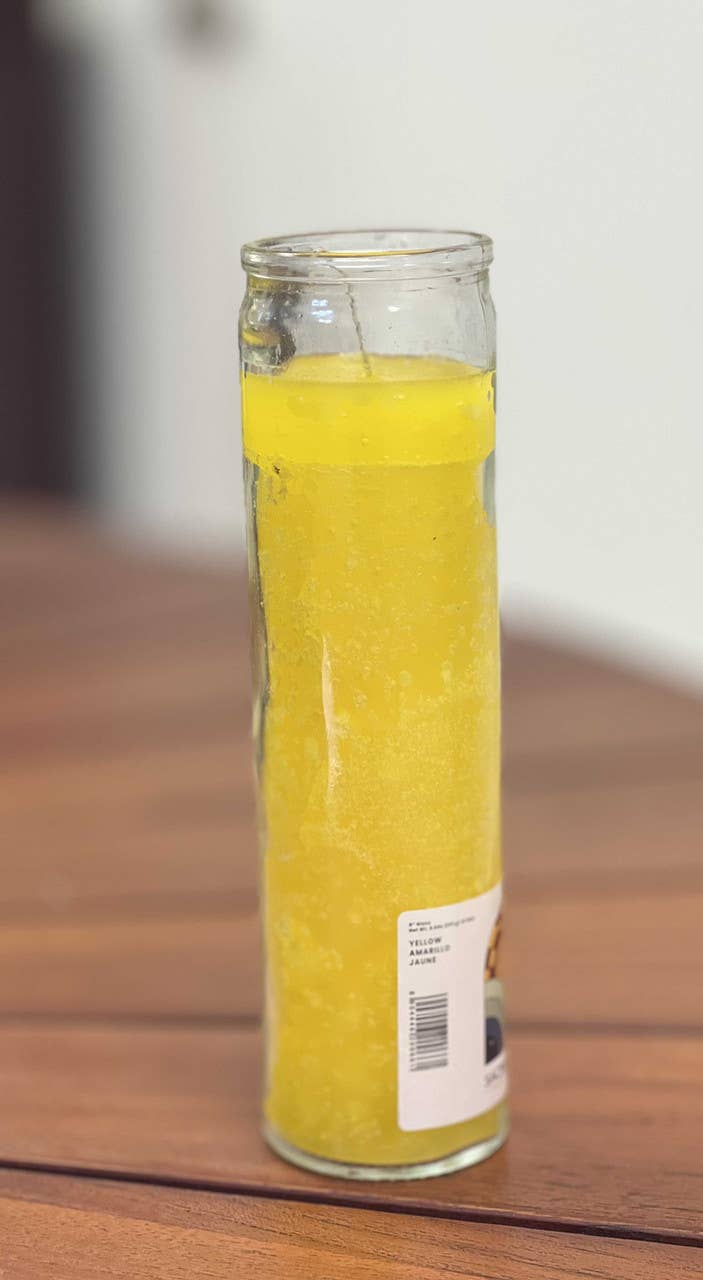 Yellow 7-Day Candle (8" x 2")