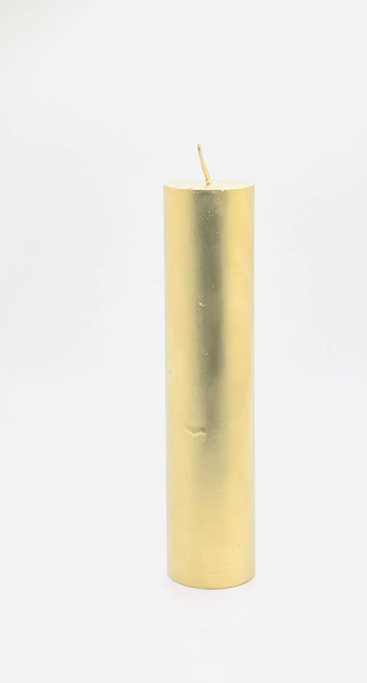 Gold Pillar Candle (1.5" x 7")