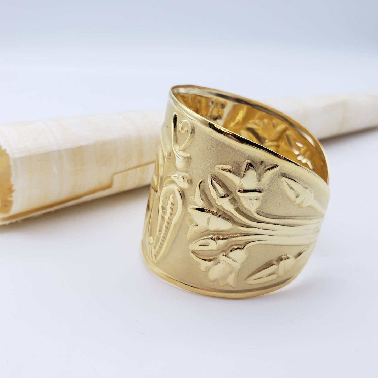 Wide Egyptian Eye Gold Plated Bracelet