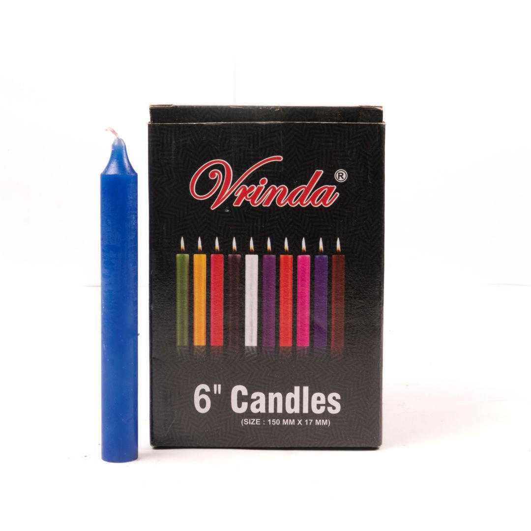Blue Taper Candles (6")