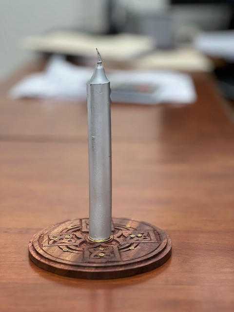 Silver Taper Candles (6")