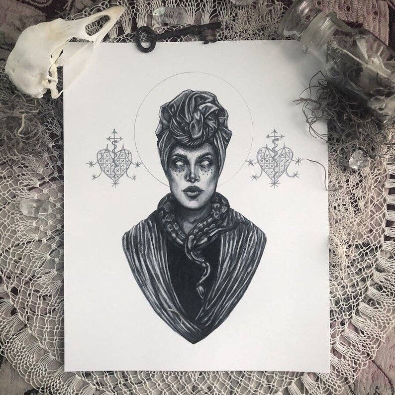 Marie Laveau, The Voodoo Queen Fine Art Print (5" x 7")