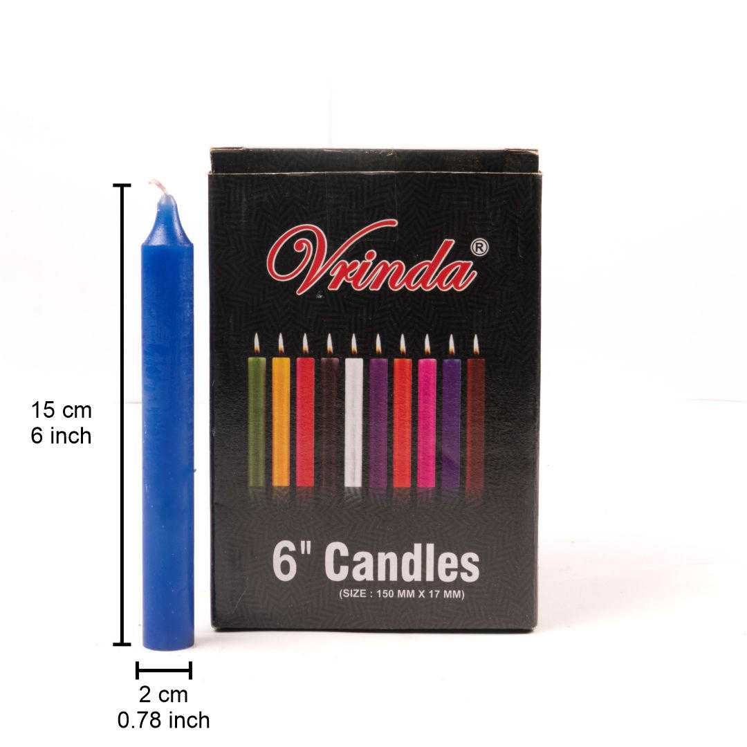 Blue Taper Candles (6")