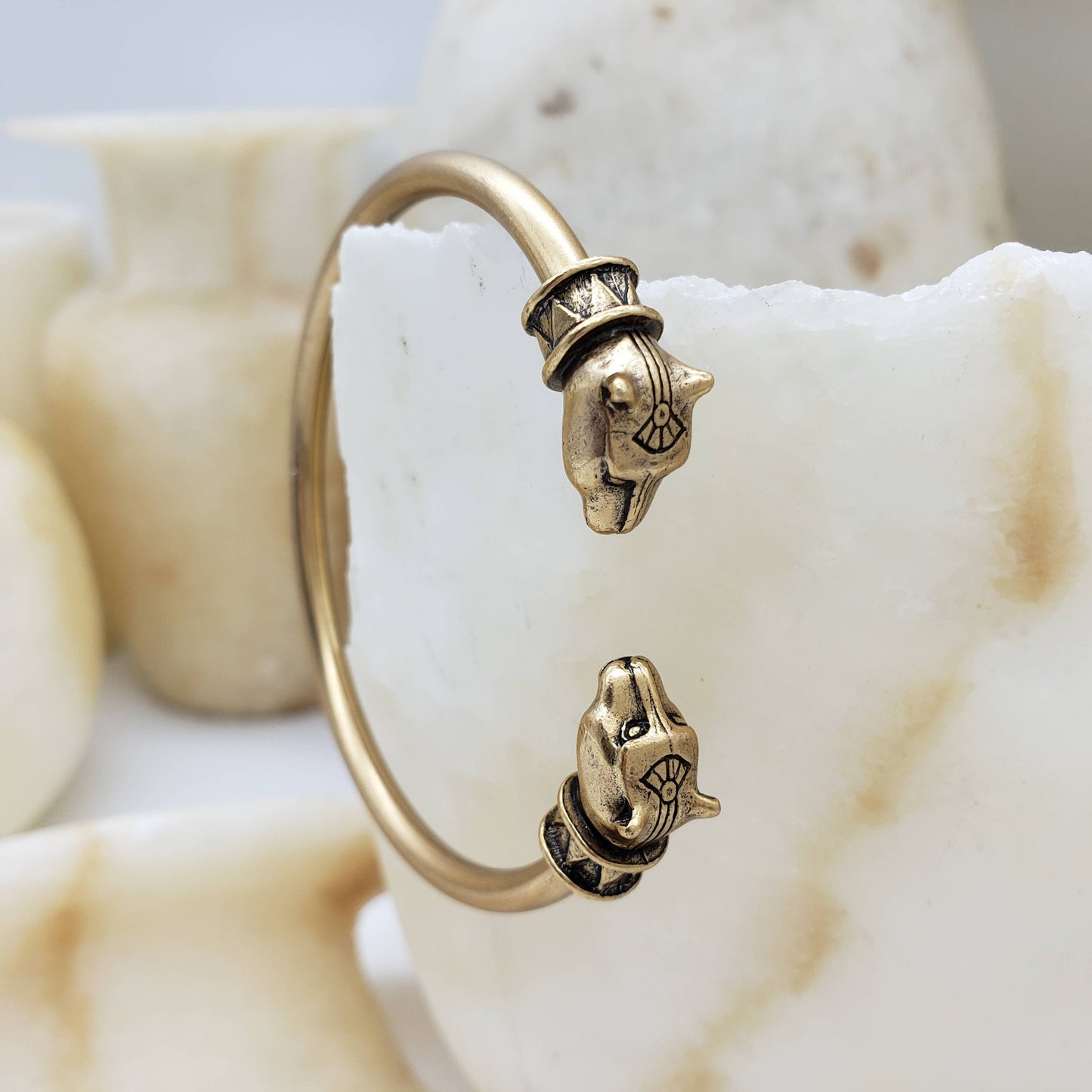 Bastet Goddess Cat Cuff Bracelet